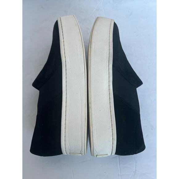 Vince Warren Black Suede White Platform Round Toe Slip On Skate Sneaker Shoes 7 - Picture 7 of 13